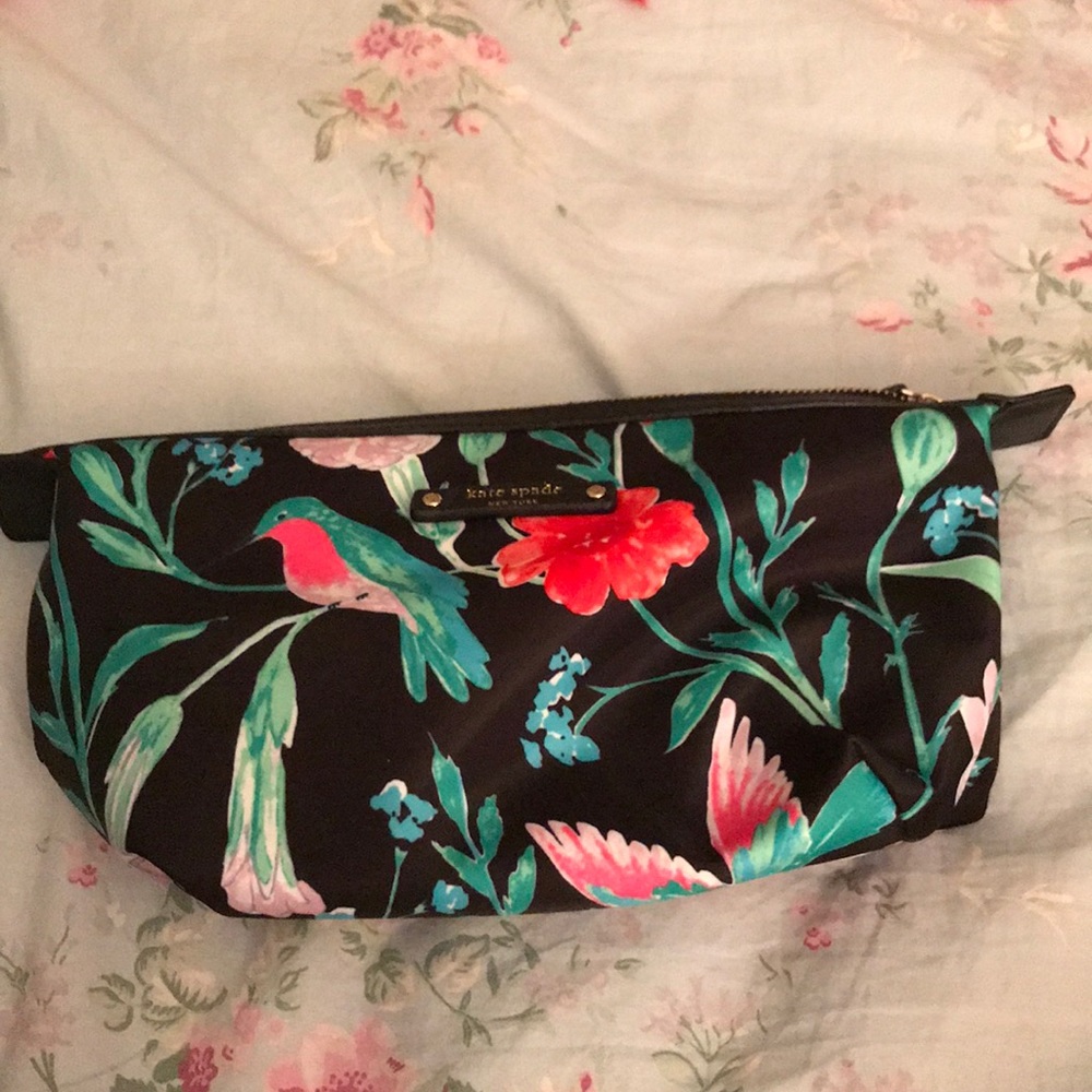 Kate spade hummingbird makeup bag